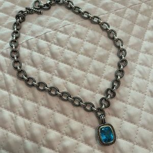 London Blue topaz necklace